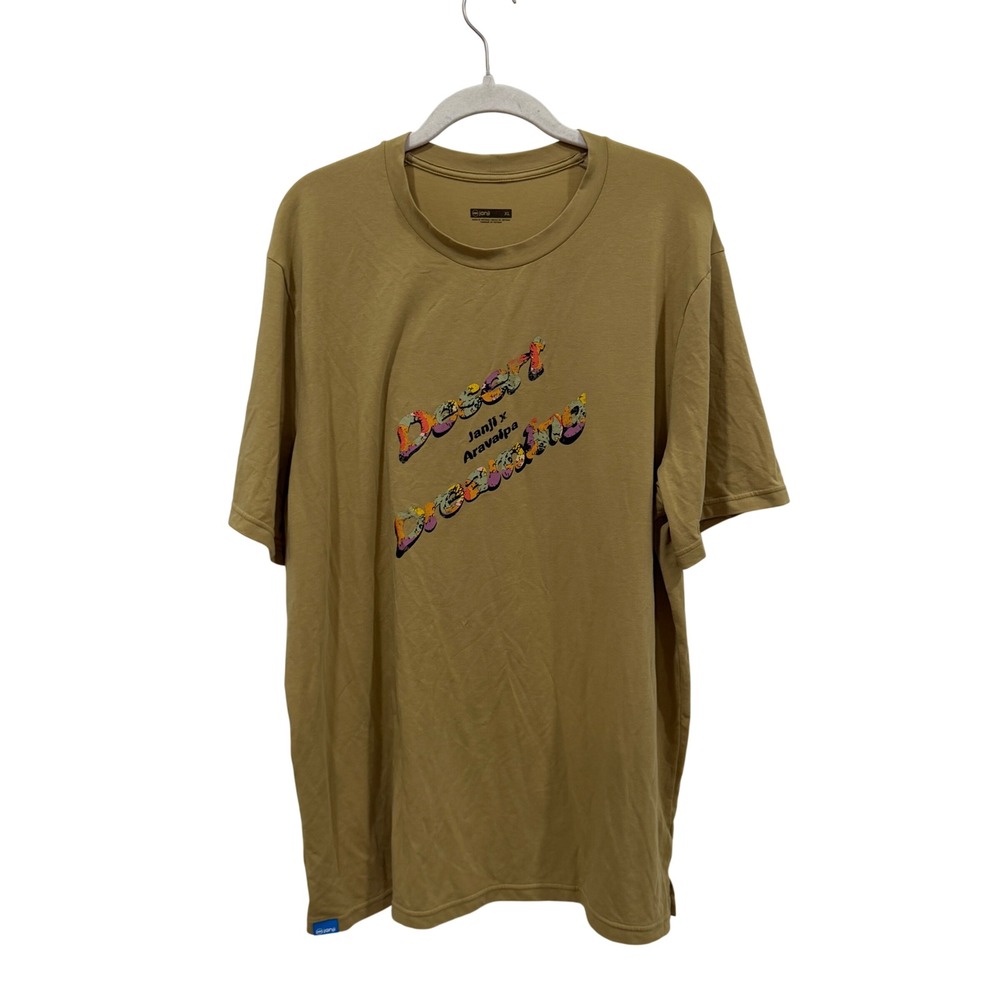 Janji x Aravaipa Mens Desert Dreaming Circa Daily Tee XL Tan MT28A FW25